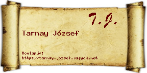 Tarnay József névjegykártya