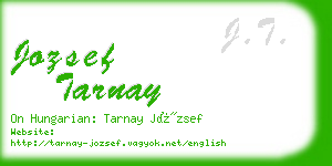jozsef tarnay business card